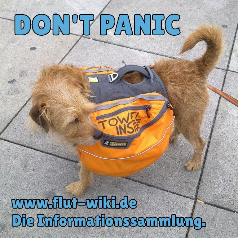 DON'T PANIC. TOWEL INSIDE.